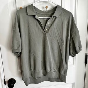 Everlane Oversized Polo in Clay